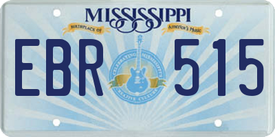 MS license plate EBR515