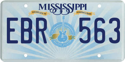 MS license plate EBR563