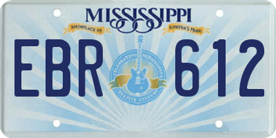 MS license plate EBR612