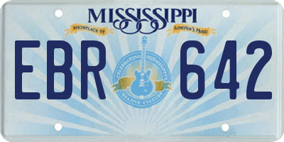 MS license plate EBR642
