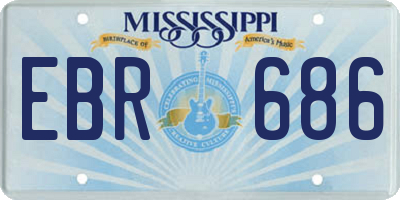 MS license plate EBR686