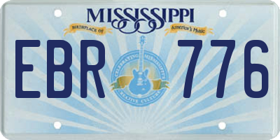 MS license plate EBR776