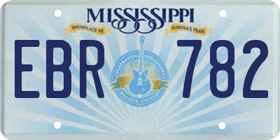 MS license plate EBR782