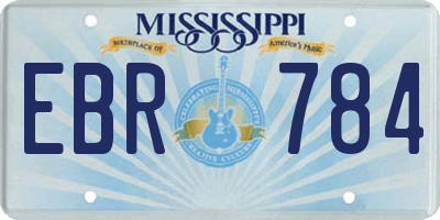 MS license plate EBR784