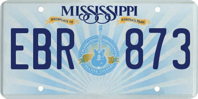 MS license plate EBR873