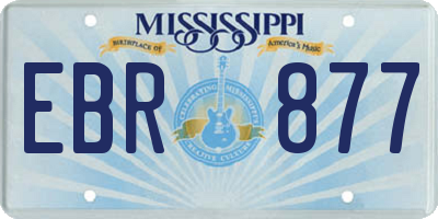 MS license plate EBR877