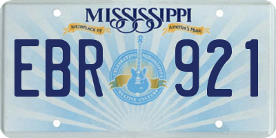 MS license plate EBR921