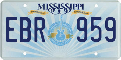 MS license plate EBR959