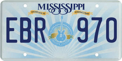 MS license plate EBR970
