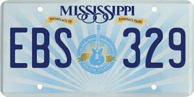 MS license plate EBS329
