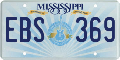 MS license plate EBS369