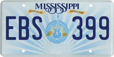 MS license plate EBS399
