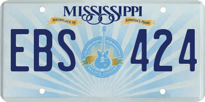 MS license plate EBS424