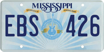 MS license plate EBS426
