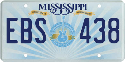 MS license plate EBS438