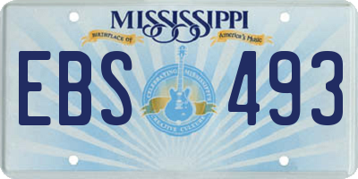 MS license plate EBS493