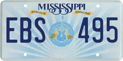 MS license plate EBS495