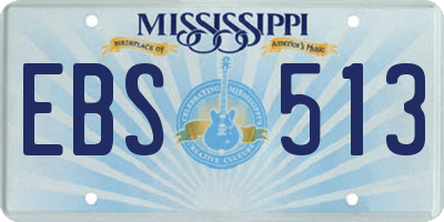 MS license plate EBS513