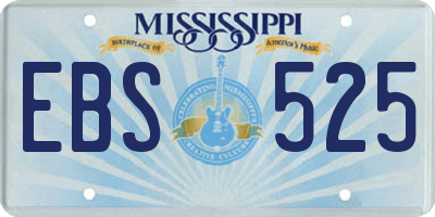MS license plate EBS525