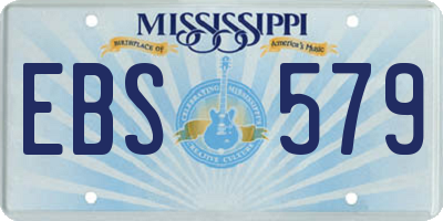 MS license plate EBS579