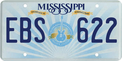 MS license plate EBS622