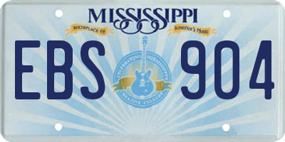 MS license plate EBS904