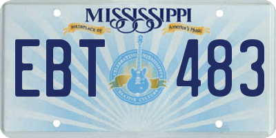 MS license plate EBT483