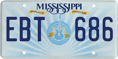 MS license plate EBT686