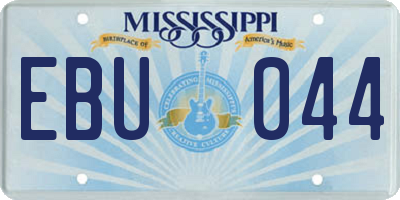 MS license plate EBU044