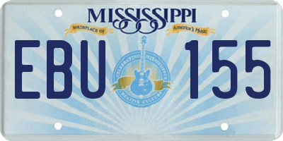 MS license plate EBU155