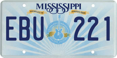 MS license plate EBU221