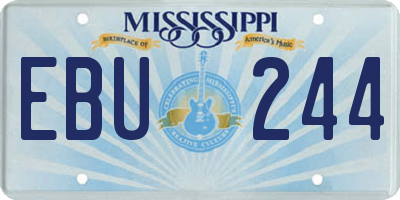 MS license plate EBU244