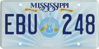 MS license plate EBU248