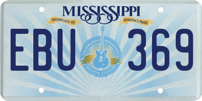 MS license plate EBU369