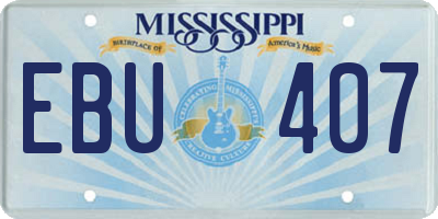MS license plate EBU407