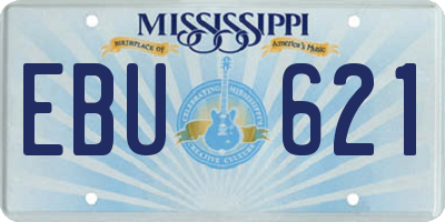 MS license plate EBU621