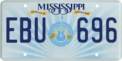 MS license plate EBU696