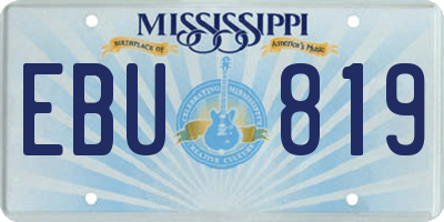 MS license plate EBU819