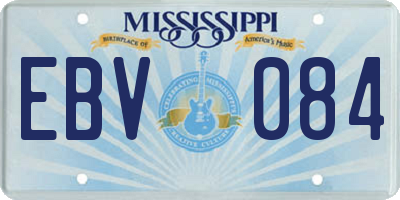 MS license plate EBV084