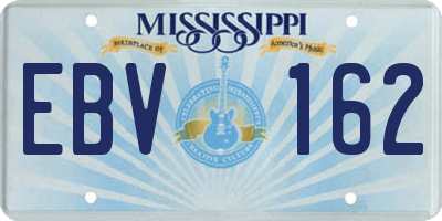 MS license plate EBV162