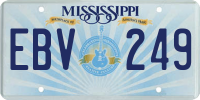MS license plate EBV249