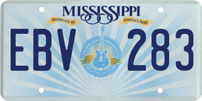 MS license plate EBV283