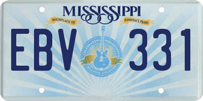 MS license plate EBV331