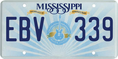 MS license plate EBV339