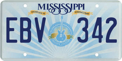 MS license plate EBV342