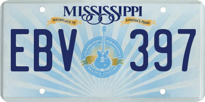 MS license plate EBV397