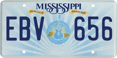 MS license plate EBV656