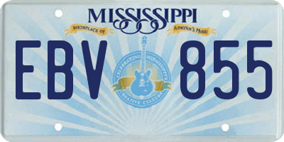 MS license plate EBV855