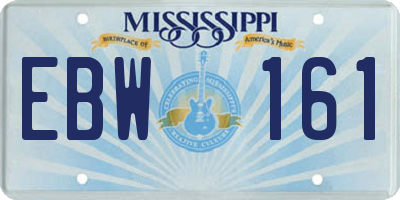 MS license plate EBW161