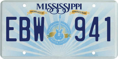 MS license plate EBW941